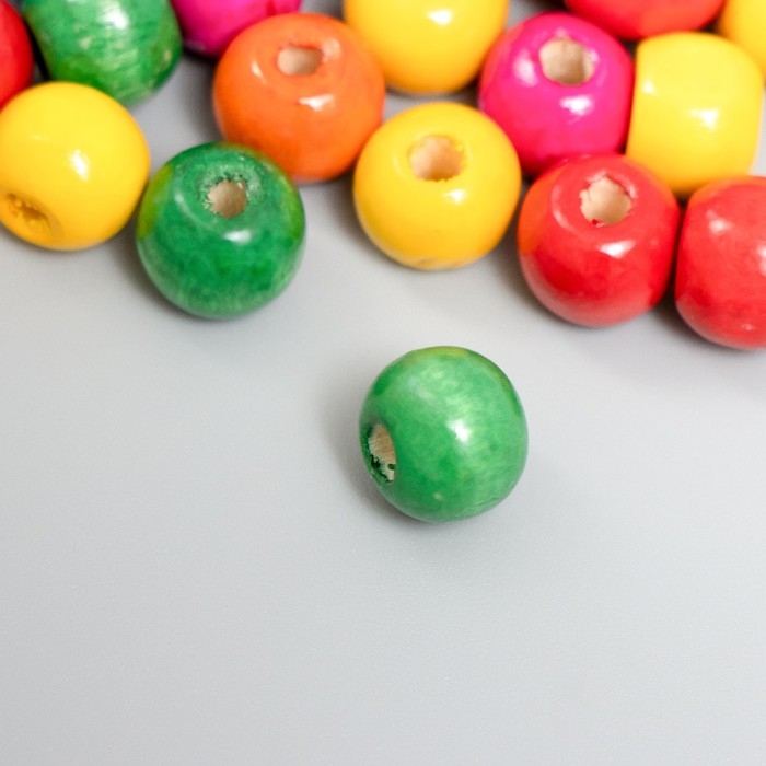 Бусины для творчества дерево Бусины для творчества дерево "Разноцветные" набор 30 гр 1х1 см