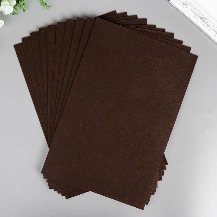Фетр жесткий 1 мм Фетр жесткий 1 мм "Обжаренный кофе" набор 10 листов формат А4