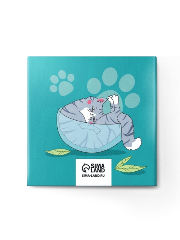 Подарочный набор: блокнот-раскраска и восковые мелки Подарочный набор: блокнот-раскраска и восковые мелки "Котов много не бывает! Для тебя!"