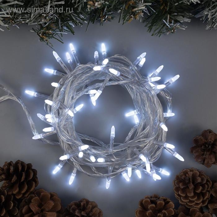 Гирлянда «Нить» 10 м с насадками «Игла», IP20, прозрачная нить, 100 LED, свечение белое, 8 режимов, 220 В Гирлянда «Нить» 10 м с насадками «Игла», IP20, прозрачная нить, 100 LED, свечение белое, 8 режимов, 220 В