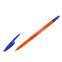 Ручка шариковая ErichKrause R-301 Orange Stick, узел 0.7 мм, чернила синие, длина линии письма 2000 метров, штрихкод на ручке
