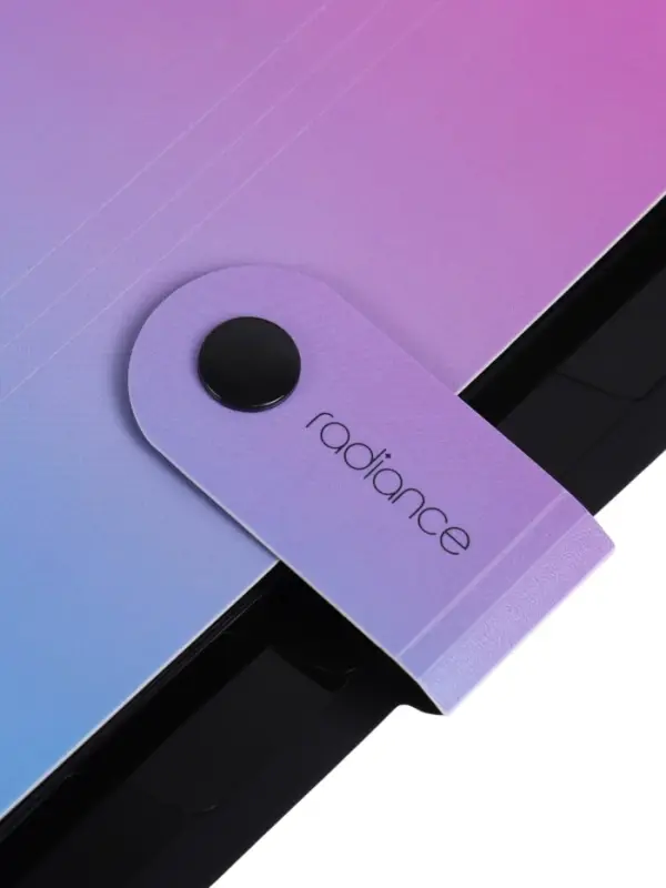 Папка А4 Radiance, 12 отделений, 600 мкм, на кнопке, розовый/голубой градиент