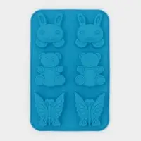 Форма для выпечки Доляна &laquo;Животные. Зоопарк&raquo;, силикон, 26&times;17 см, 6 ячеек (7.2&times;6.4 см), МИКС