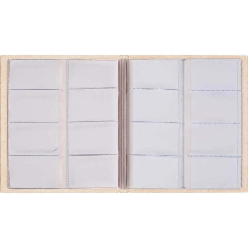 Визитница настольная на 256 визиток Комус,ПВХ, бежевый ,2376-115