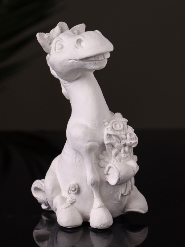 Статуэтка Статуэтка "Конь с букетом" 11см, натуральный