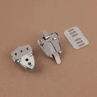 Застёжка для сумки, 3×2.5 см, цвет серебряный