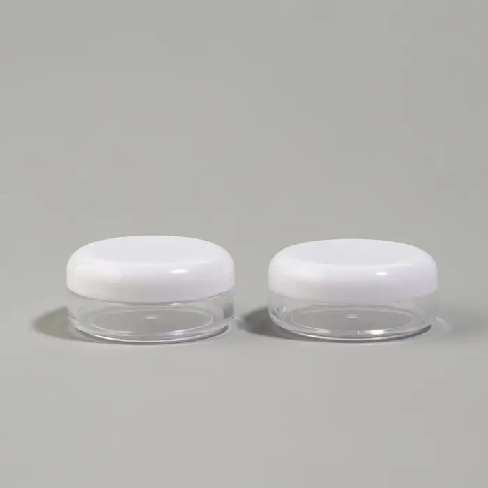 Баночки для хранения, 14 мл, набор - 2 шт, цвет белый/прозрачный Баночки для хранения, 14 мл, набор - 2 шт, цвет белый/прозрачный