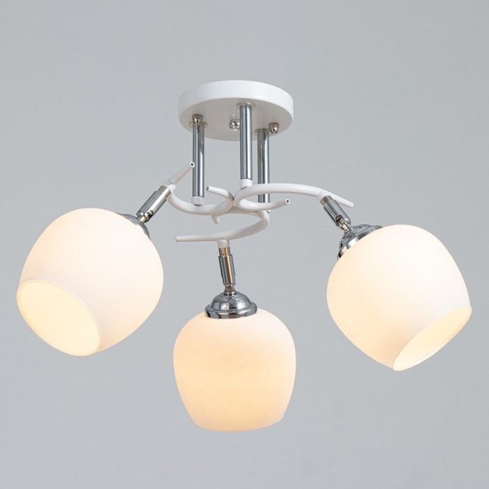 Люстра Люстра "Ава" 3хЕ27 40Вт бело-хромовый 50х50х27 см BayerLux