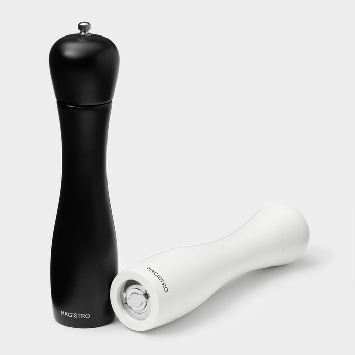 Набор мельниц для специй  Набор мельниц для специй "Softline" 2 шт. 27см, цвет черно-белый