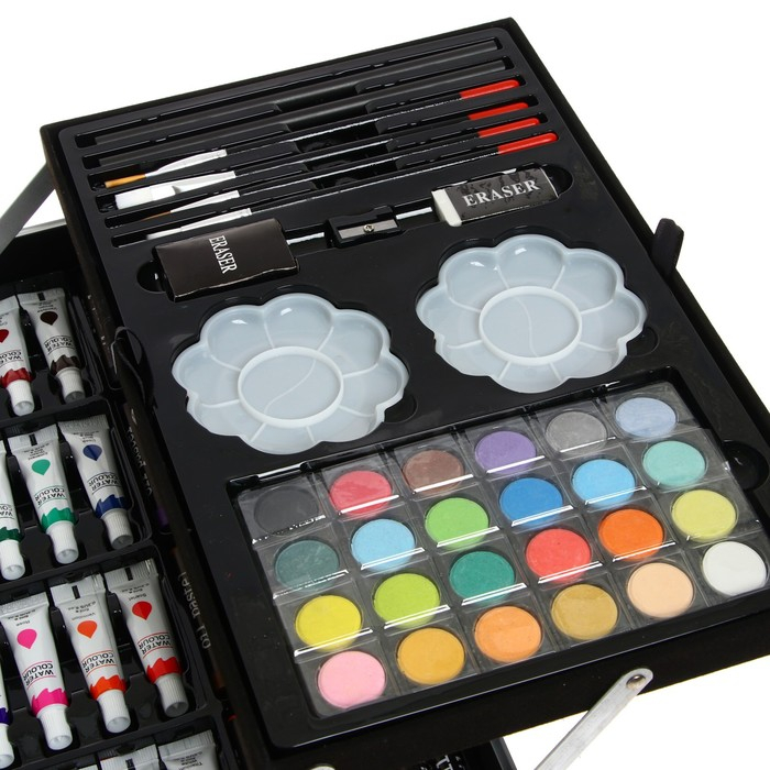 Набор для рисования, складной, в чемоданчике розовый Набор для рисования, складной, в чемоданчике розовый