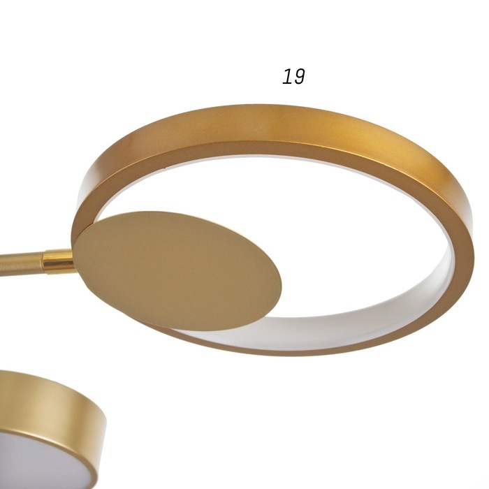 Люстра с ПДУ 2301/6GD LED 120Вт 3000-6000К золото 75х75х8 см BayerLux