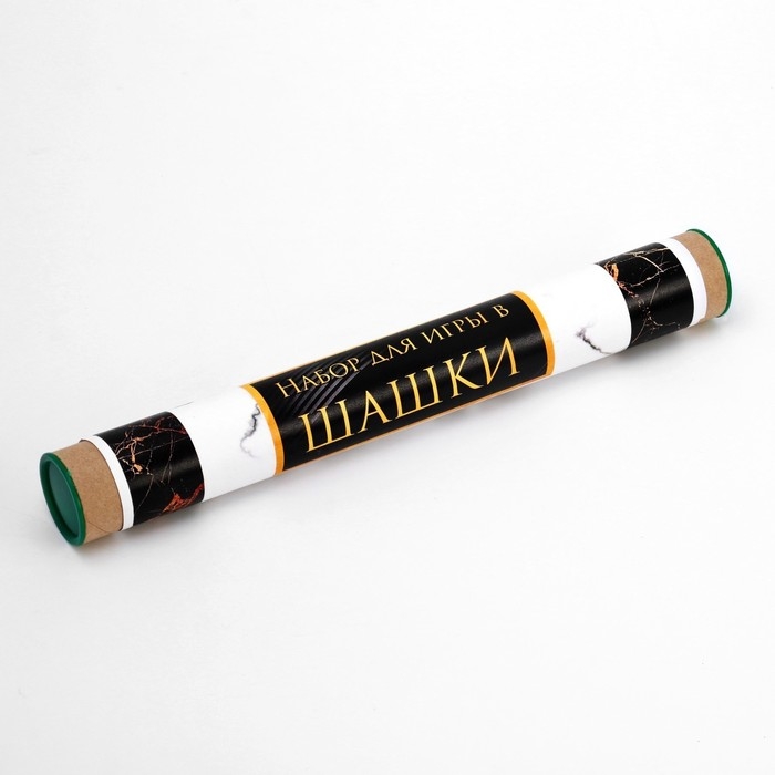 Шашки, настольная игра  Шашки, настольная игра "Мрамор", поле винил, 30 х 30 см, 24 шт, d-3 см, h-0.9 см, в тубусе