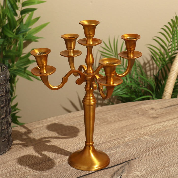 Подсвечник  Подсвечник "Джания" на 5 свечей 18х18х35 см, алюминий