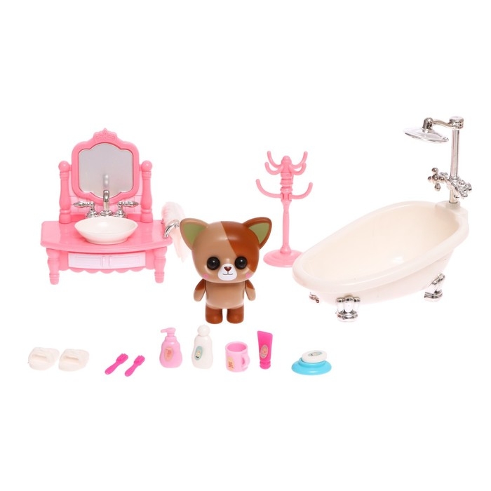 Набор игровой «Котик» с мебелью и аксессуарами, МИКС Набор игровой «Котик» с мебелью и аксессуарами, МИКС