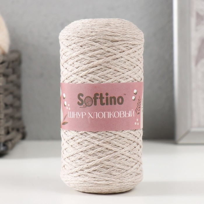 Шнур для вязания без сердечника 70% хлопок, 30% полиэстер 1мм 200м/60±10гр (03- льняной) Шнур для вязания без сердечника 70% хлопок, 30% полиэстер 1мм 200м/60±10гр (03- льняной)