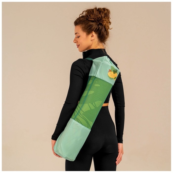 Чехол для йога-коврика Sangh Tropics, цвет зелёный Чехол для йога-коврика Sangh Tropics, цвет зелёный