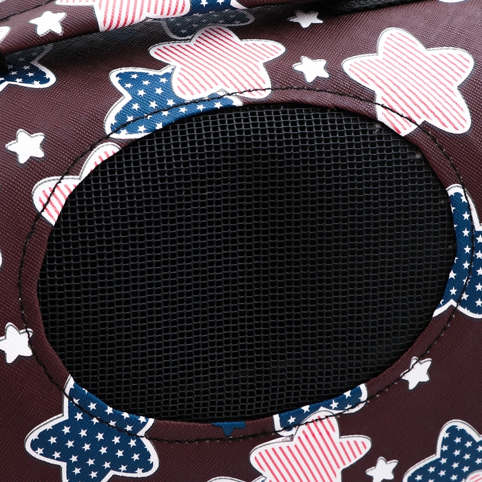 Сумка-переноска для животных  Сумка-переноска для животных "Star", размер S, 37,5 х 17 х 22 см, бордо