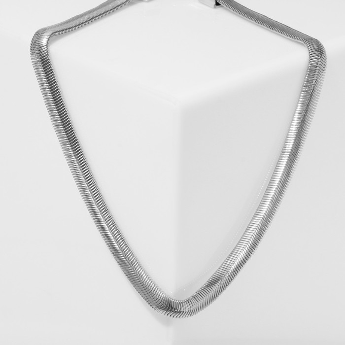 Колье «Цепь» стерео, одинарная, цвет серебро, 40 см Колье «Цепь» стерео, одинарная, цвет серебро, 40 см