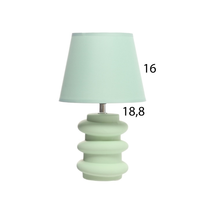Лампа настольная Лампа настольная "Цзяо" 1х40Вт Е14 зеленый 19,5х19,5х35,5см
