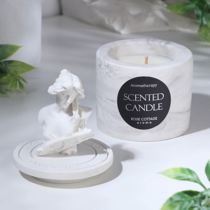 Свеча в бетоне ароматическая  Свеча в бетоне ароматическая "Персик", соевый воск