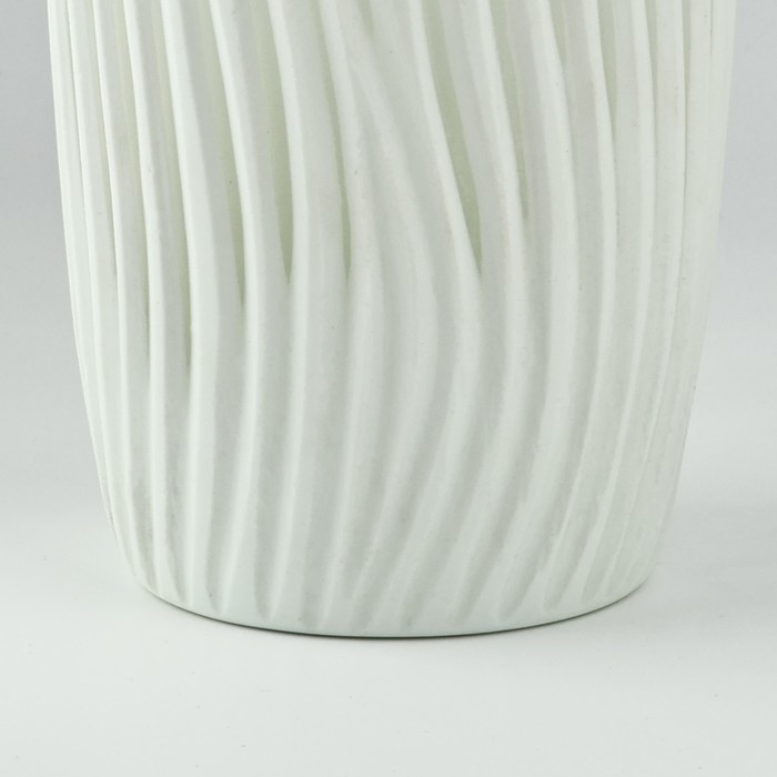 Ваза для цветов «Парадайз» из белого стекла 30×13×13 см