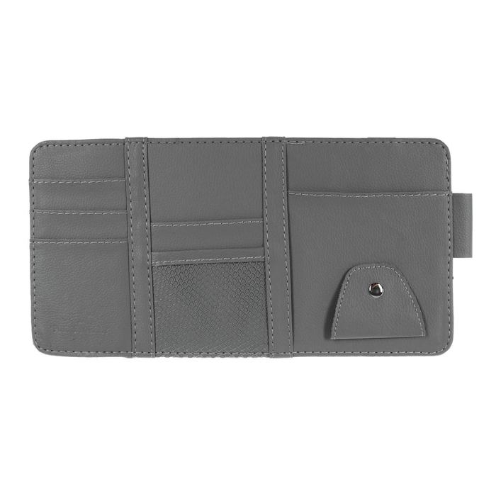 Органайзер на солнцезащитный козырек, 30×14.5 см, серый Органайзер на солнцезащитный козырек, 30×14.5 см, серый