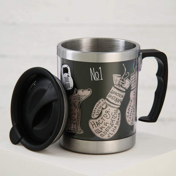 Термокружка «Крепкий чай настоящего мужика», 400 мл, сохраняет тепло 2 ч Термокружка «Крепкий чай настоящего мужика», 400 мл, сохраняет тепло 2 ч