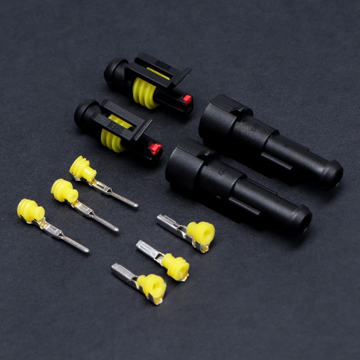 Разъем автомобильный, герметичный штекер-гнездо DJ7011-1.5-11/21, 1 контакт, набор 5 шт Разъем автомобильный, герметичный штекер-гнездо DJ7011-1.5-11/21, 1 контакт, набор 5 шт