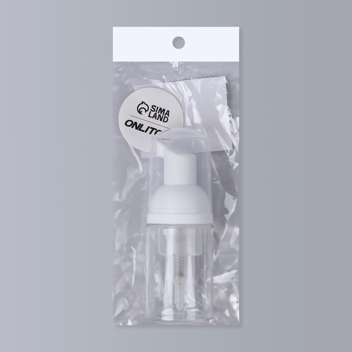 Бутылочка для хранения, с пенообразующим дозатором, 30 мл, цвет прозрачный/белый Бутылочка для хранения, с пенообразующим дозатором, 30 мл, цвет прозрачный/белый