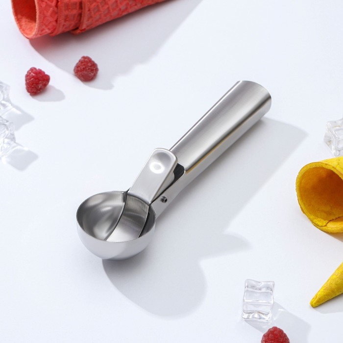 Ложка для мороженого Доляна «Элит», с выталкивателем, 18 см, цвет серебристый Ложка для мороженого Доляна «Элит», с выталкивателем, 18 см, цвет серебристый