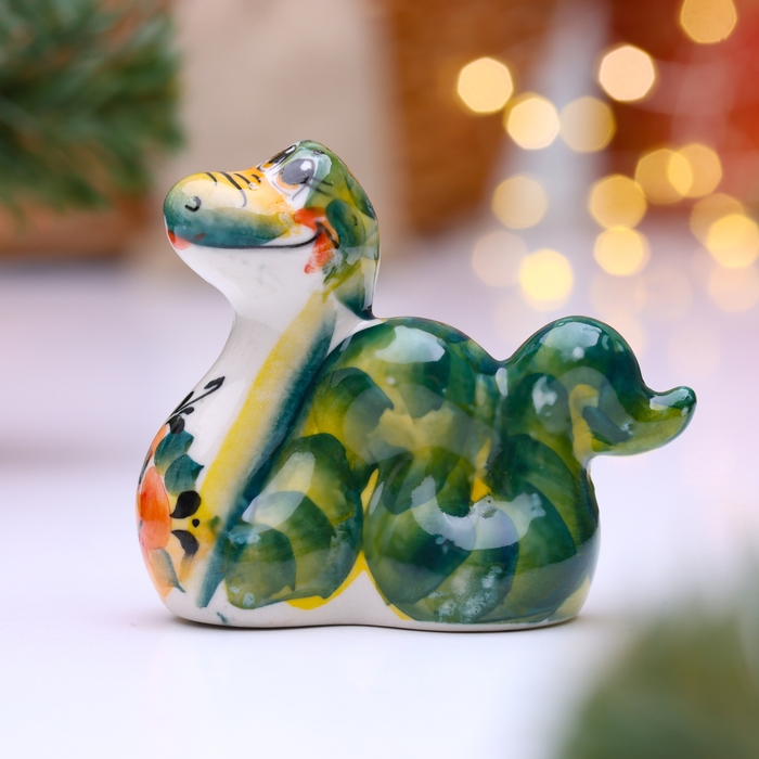 Сувенир символ года Сувенир символ года "Змея Чак", гжель, цвет