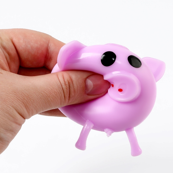 Мялка Мялка "Свинка" с пастой, цвета МИКС