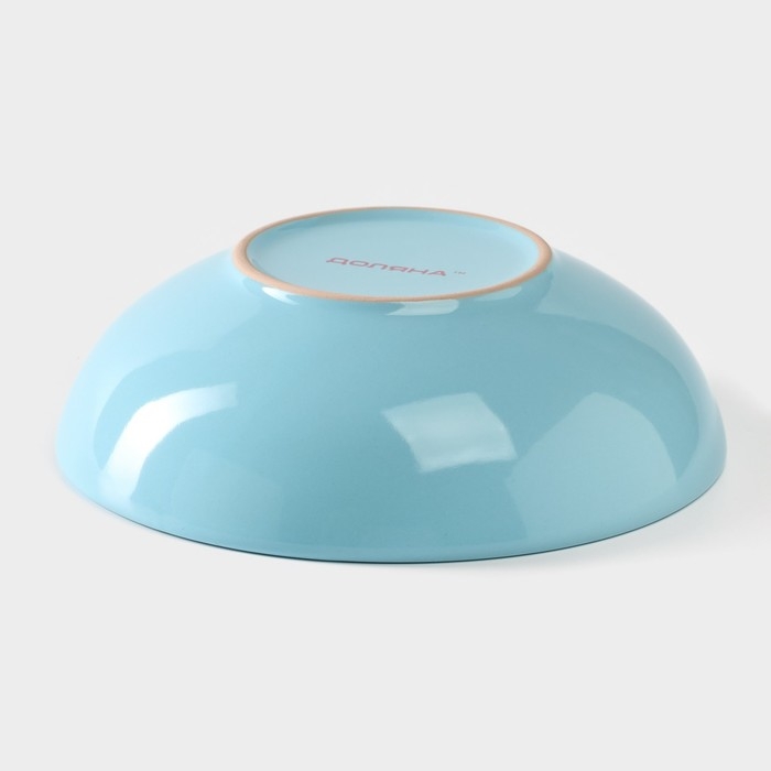 Миска керамическая Доляна «Пастель», 700 мл, d=18 см, цвет голубой