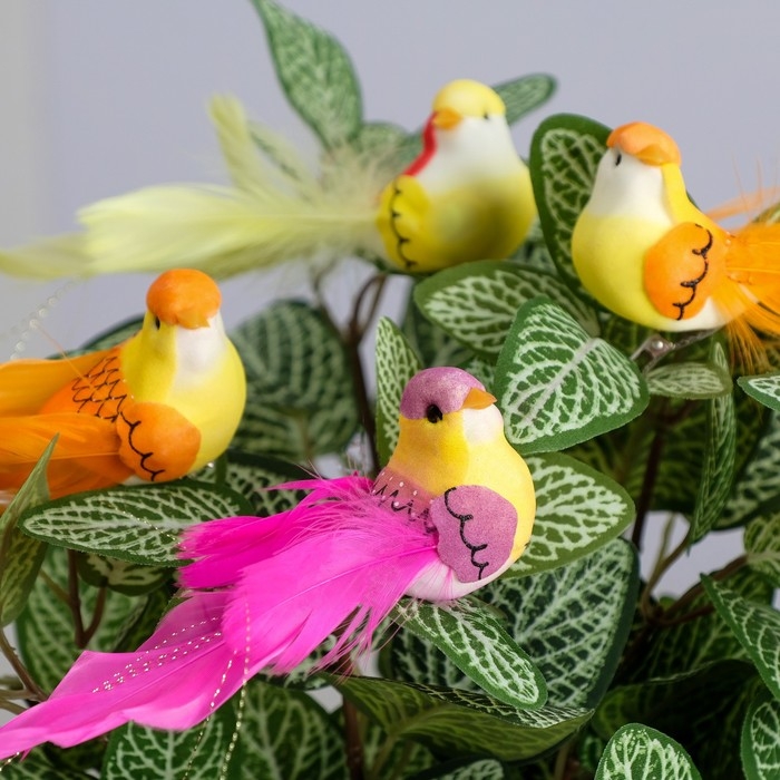 Декор на прищепке Декор на прищепке "Птица", микс , 13 х 4 х 5 см