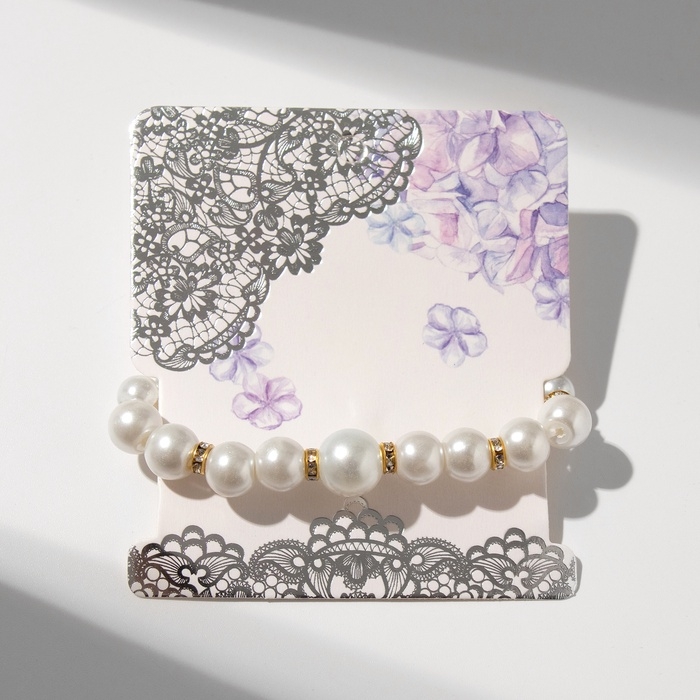 Браслет жемчуг «Подарок моря» с жемчугом, шар № 6,8,10, цвет белый в золоте, d=6,5 см Браслет жемчуг «Подарок моря» с жемчугом, шар № 6,8,10, цвет белый в золоте, d=6,5 см