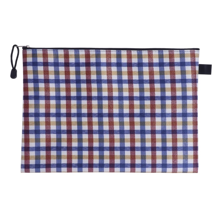 Папка-конверт на молнии Calligrata Папка-конверт на молнии Calligrata "Шотландка" А4, МИКС