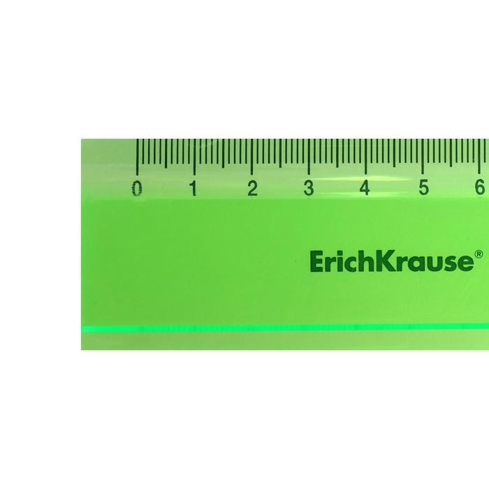 Линейка 30 см ErichKrause Neon, полупрозрачная, пластиковая, МИКС Линейка 30 см ErichKrause Neon, полупрозрачная, пластиковая, МИКС