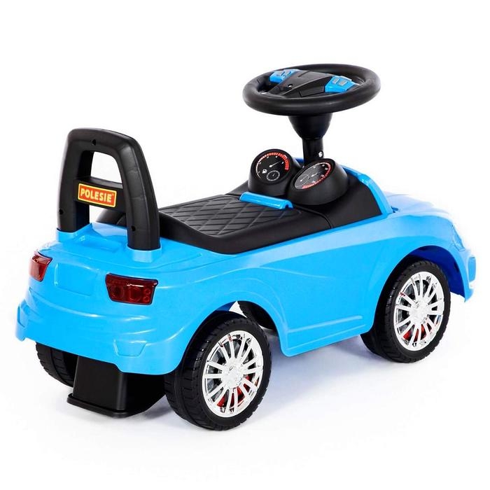 Каталка-автомобиль SuperCar №5 со звуковым сигналом, цвет голубой Каталка-автомобиль SuperCar №5 со звуковым сигналом, цвет голубой