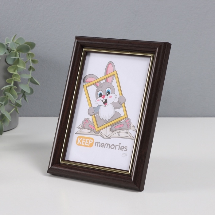 Фоторамка пластик Фоторамка пластик "Пиксель" 10х15 см, венге