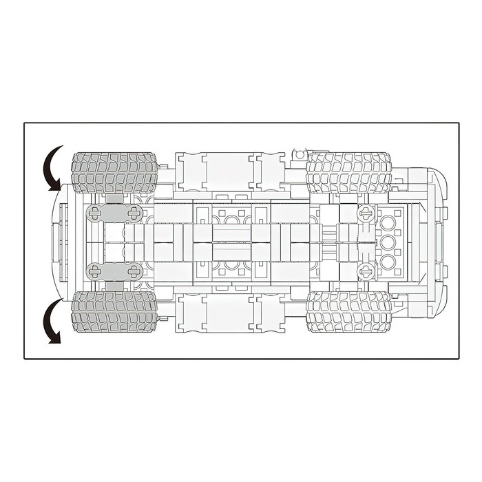 Конструктор &laquo;Грузовоз&raquo;, 361 деталь, в пакете