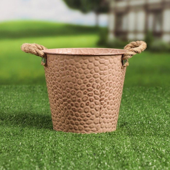 Кашпо  Кашпо "Ведерко чешуя" МИКС, 16х16х14см