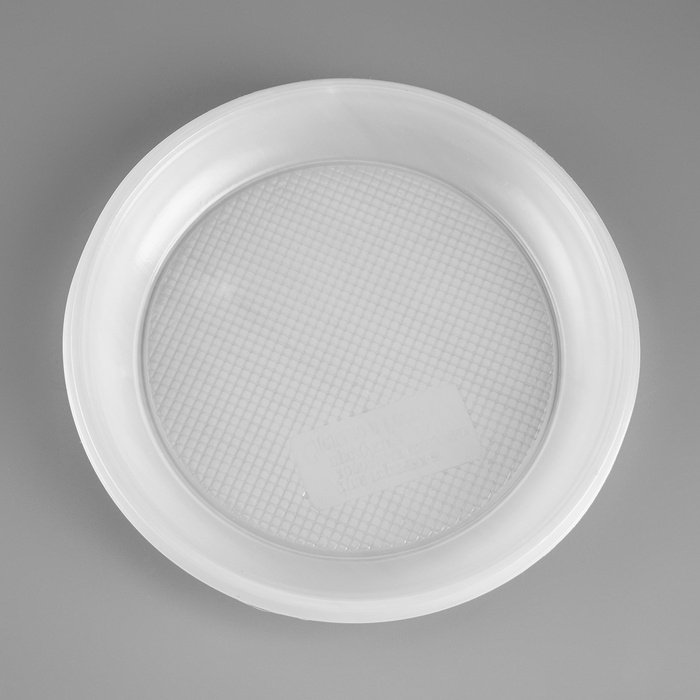 Набор тарелок одноразовых белых, диаметр 165 мм, 100 шт Набор тарелок одноразовых белых, диаметр 165 мм, 100 шт