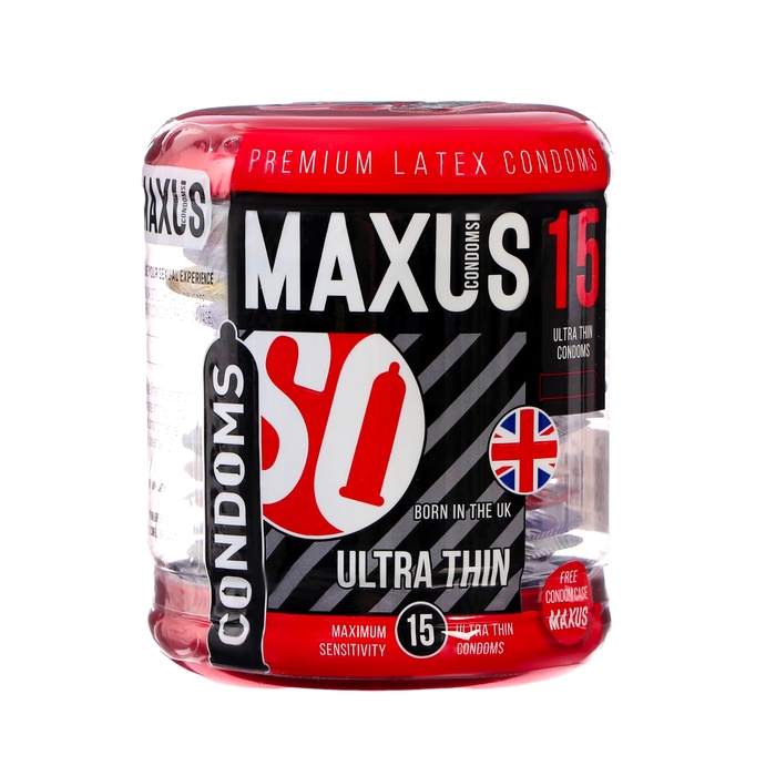 Презервативы ультратонкие MAXUS Sensitive 15 шт с кейсом Презервативы ультратонкие MAXUS Sensitive 15 шт с кейсом