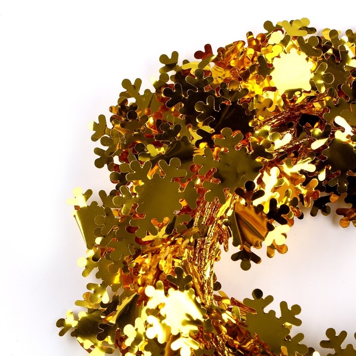 Новый год! Проволока для поделок и декора «Снежинка» длина — 5 метров, цвет золотой