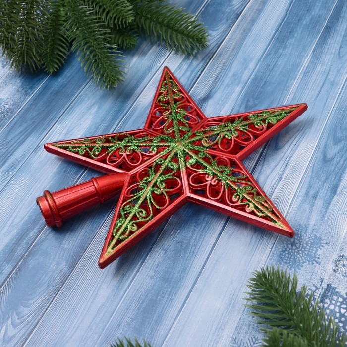 Наконечник "Звезда" узорчатая, 20х21 см, микс