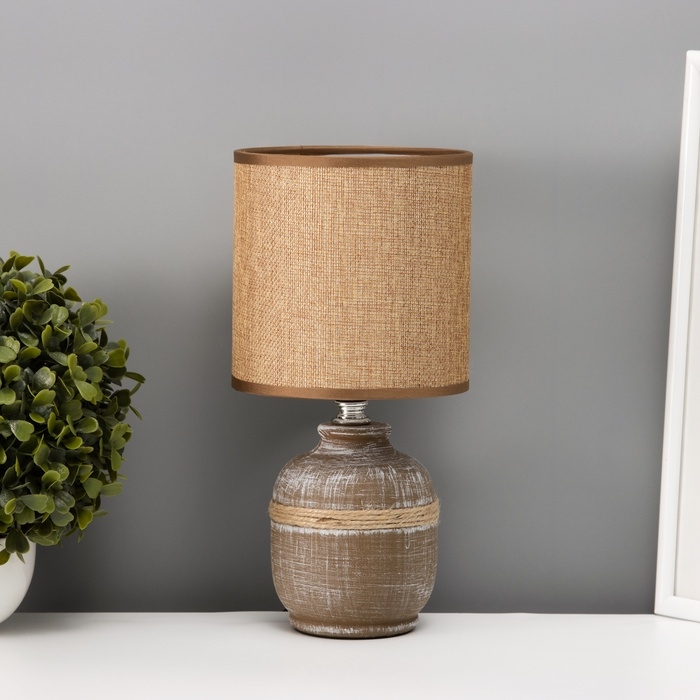 Настольная лампа Настольная лампа "Шарлотта" Е14 40вт шоколадный 13х13х27 см