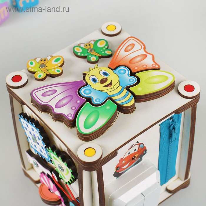 Бизикуб со светом «Зверушки» 17х17х18 см Бизикуб со светом «Зверушки» 17х17х18 см