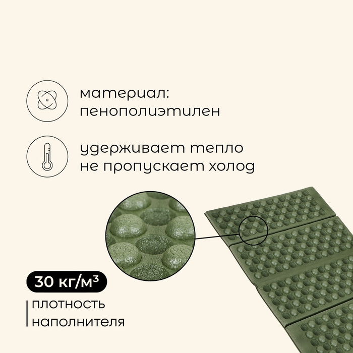 Сидушка туристическая складная maclay, 8 мм Сидушка туристическая складная maclay, 8 мм