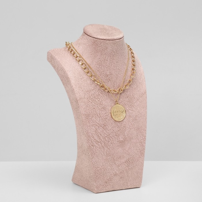 Бюст для украшений, 14,5×24,5×9, h=24,5 см, цвет розовый Бюст для украшений, 14,5×24,5×9, h=24,5 см, цвет розовый