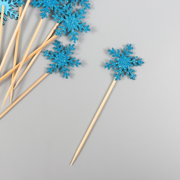 Топпер для творчества Топпер для творчества "Голубая снежинка", 11 см (набор 10 шт)